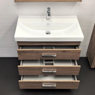 COMFORTY Тумба-умывальник Никосия 80Н  00-00007621